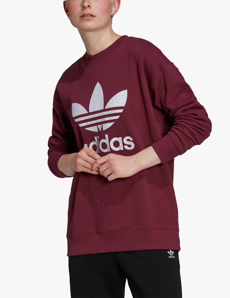 rinascente Adidas Originals Felpa manica lunga Trefoil Crew Victory Crimson