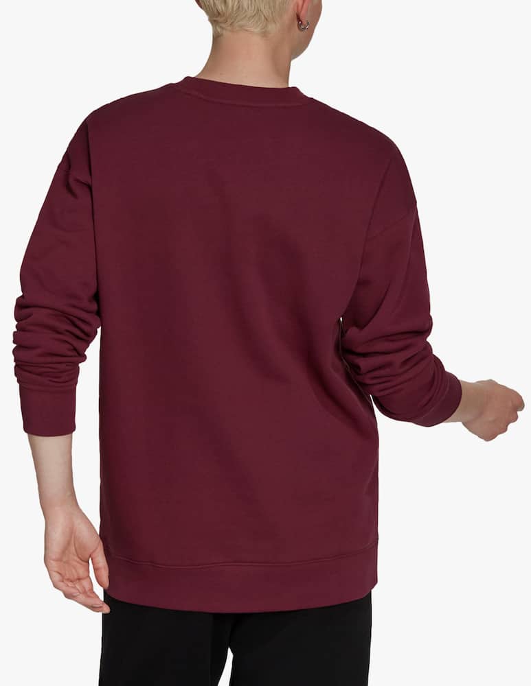 rinascente Adidas Originals Felpa manica lunga Trefoil Crew Victory Crimson