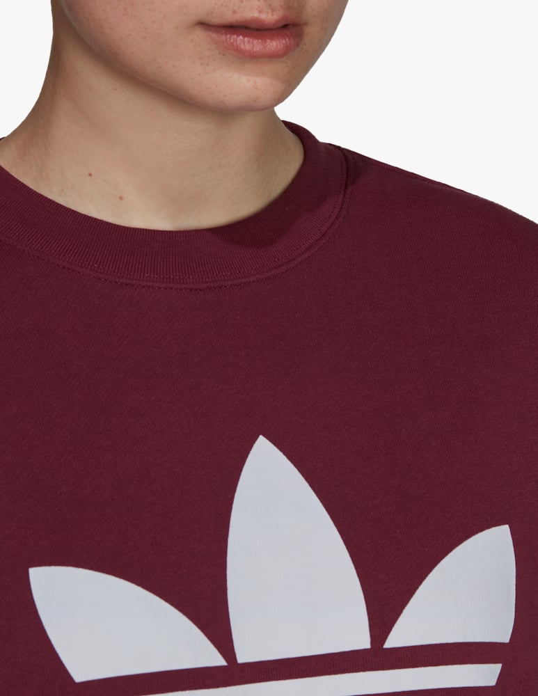 rinascente Adidas Originals Felpa manica lunga Trefoil Crew Victory Crimson