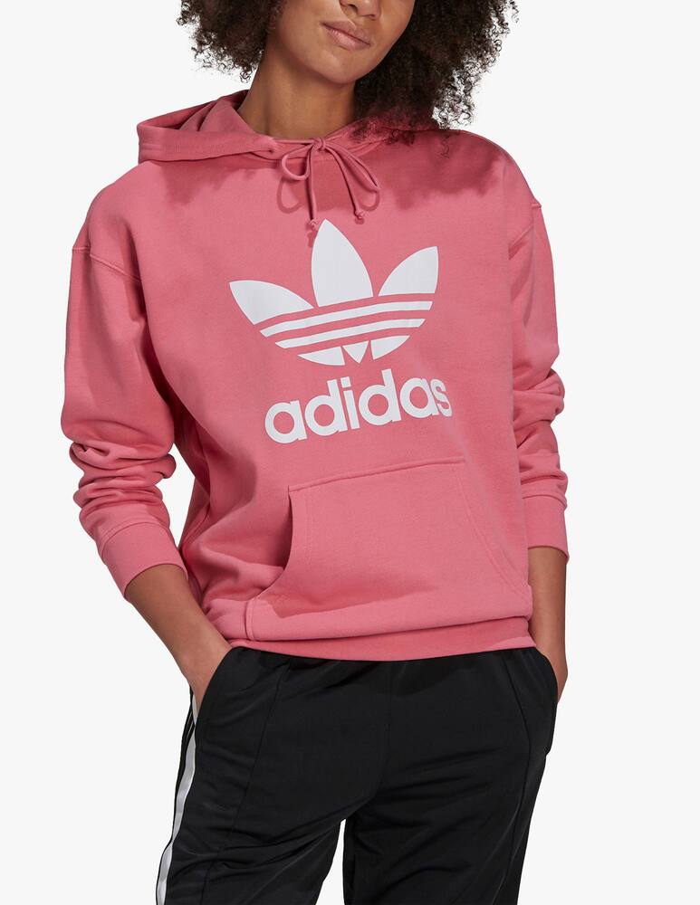 rinascente Adidas Originals Felpa con cappuccio Trefoil Rosetone