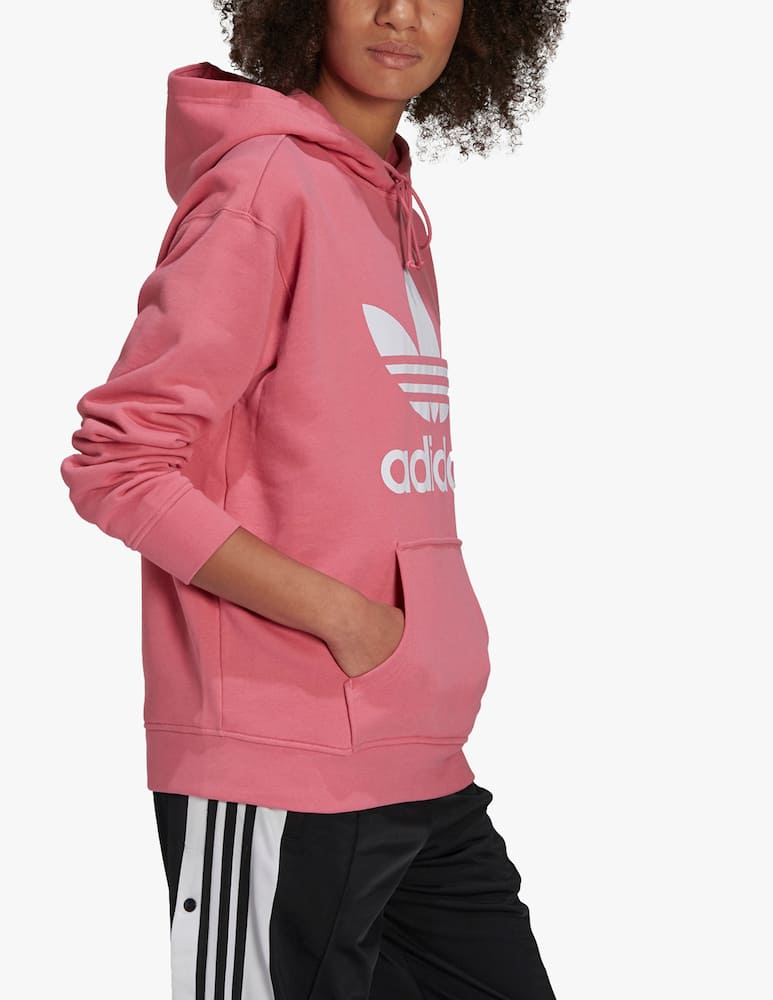 rinascente Adidas Originals Felpa con cappuccio Trefoil Rosetone