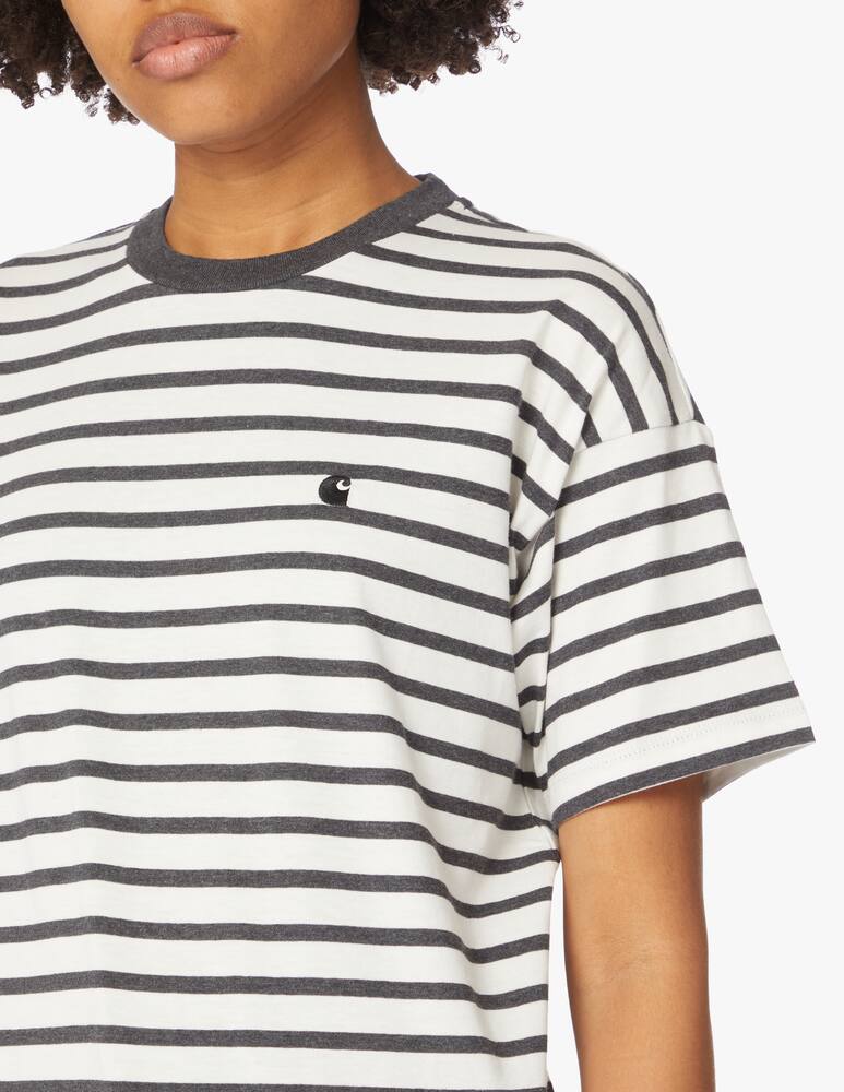 rinascente Carhartt WIP T-shirt in cotone a righe - grigio