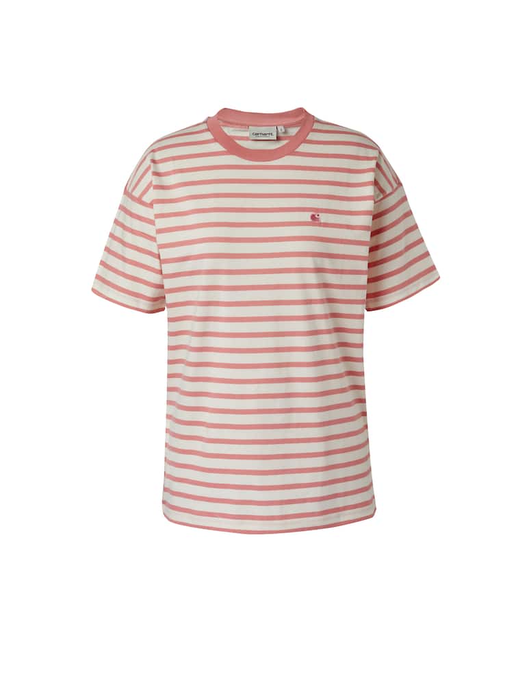 rinascente Carhartt WIP T-shirt in cotone a righe - rosa