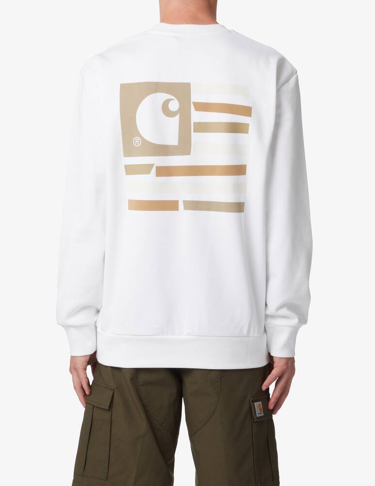 rinascente Carhartt WIP Felpa girocollo state flag back - bianco