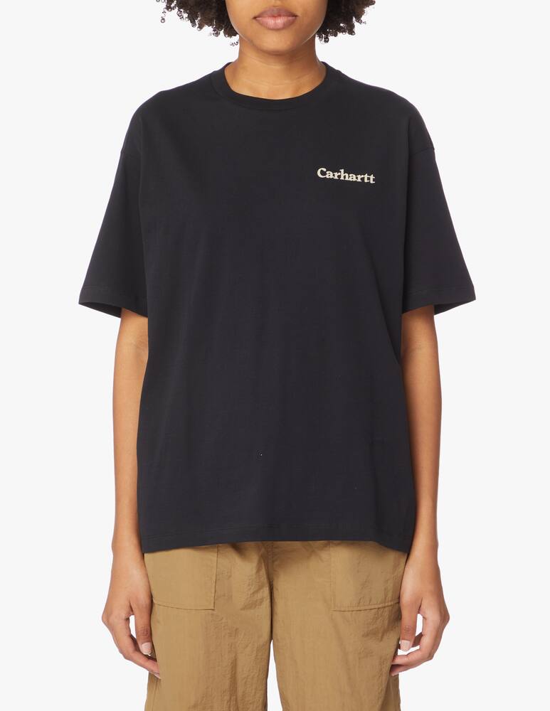 Carhartt WIP Cotton t-shirt with logo - black - picture 1