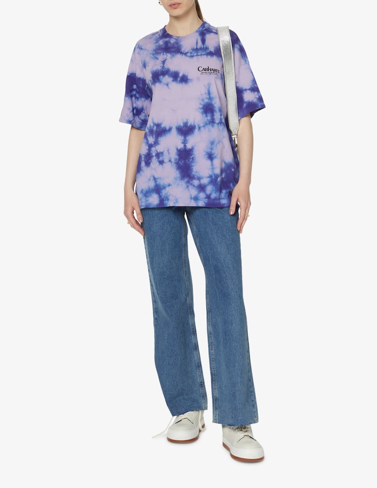 rinascente Carhartt WIP Tie dye cotton oversized t-shirt - violet