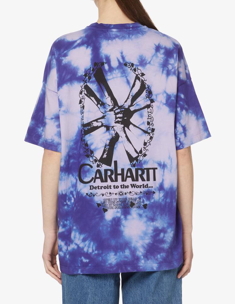 rinascente Carhartt WIP Tie dye cotton oversized t-shirt - violet