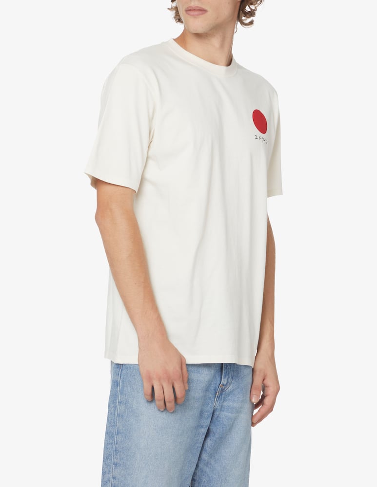 rinascente Edwin Sun small logo japanese t-shirt - White