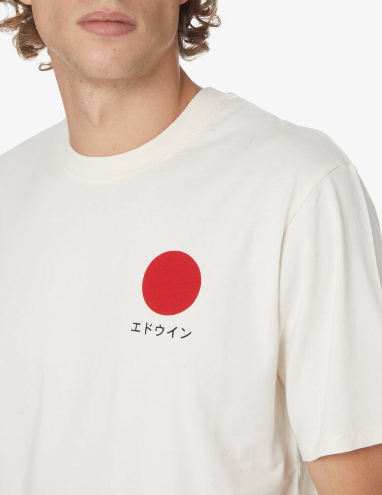 rinascente Edwin Sun small logo japanese t-shirt - White