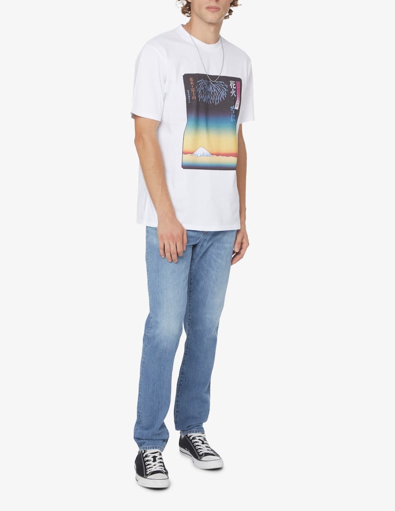 rinascente Edwin Sunset hana print t-shirt - White