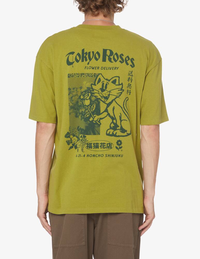 rinascente Edwin Maglietta tokyo roses sul retro - Verde