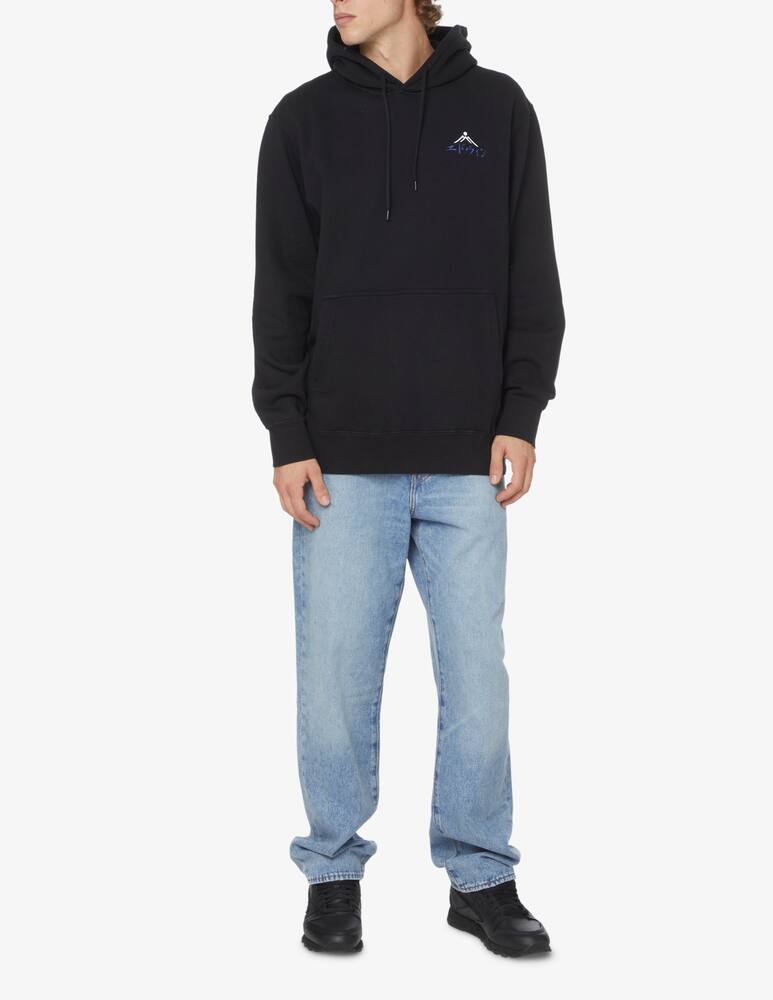 rinascente Edwin Felpa con cappuccio ideogramma goshuin sul retro - Nero