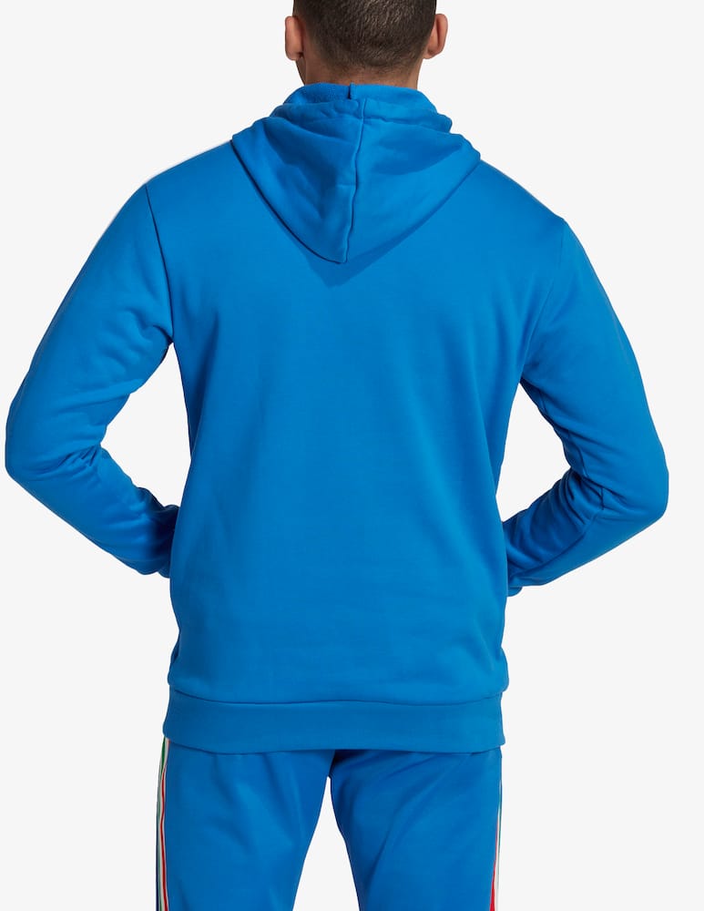 Adidas Originals Felpa con cappuccio con 3 striscie - Blu - immagine 3