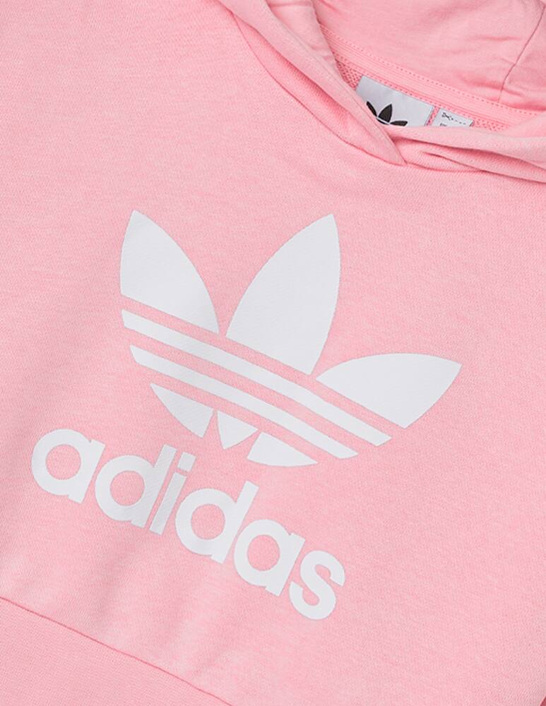 rinascente Adidas Originals Felpa con cappuccio cropped - Rosa
