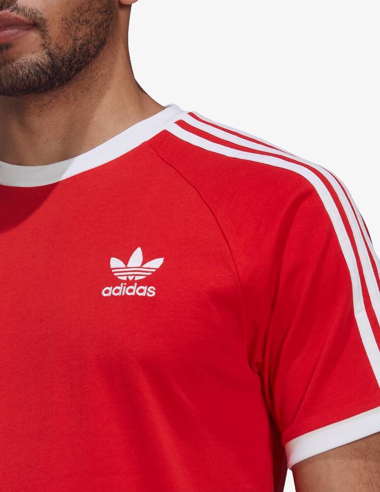 rinascente Adidas Originals 3 stripes cotton t-shirt - Red
