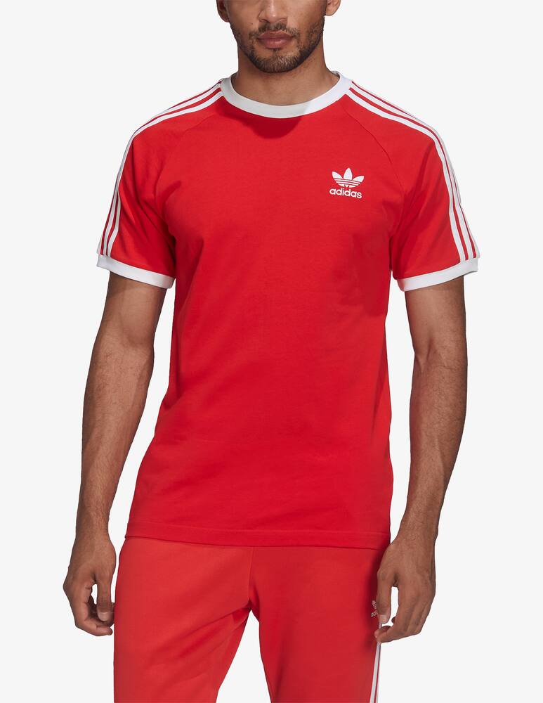 rinascente Adidas Originals 3 stripes cotton t-shirt - Red