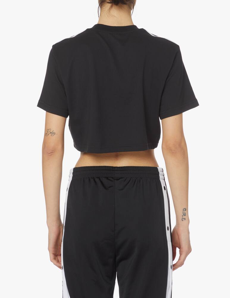 rinascente Adidas Originals Cotton blend crop t-shirt - black