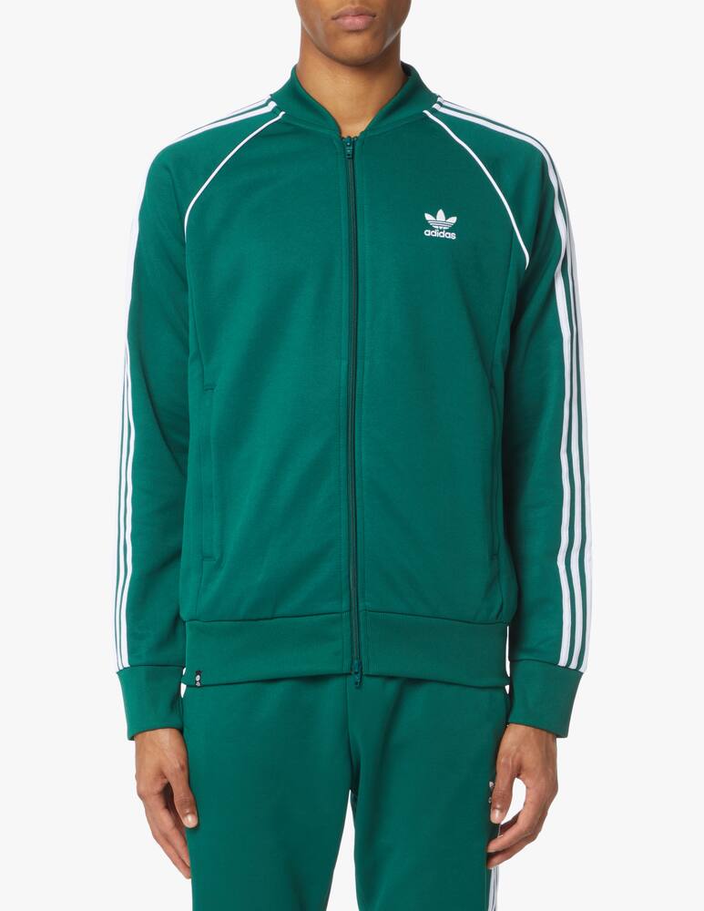 rinascente Adidas Originals Felpa acetata collo bomber piping - verde