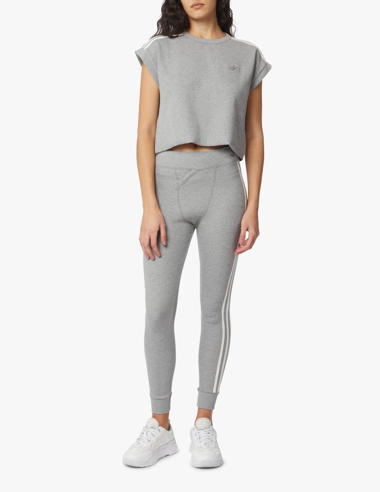 Adidas Originals Cotton blend crop t-shirt - grey - picture 1 Adidas Originals Cotton blend crop t-shirt - grey - picture 1