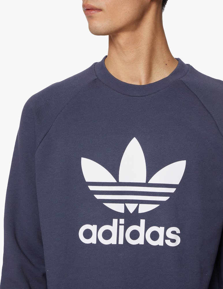 Adidas Originals Felpa girocollo trefoil - blu - immagine 5 Adidas Originals Felpa girocollo trefoil - blu - immagine 5