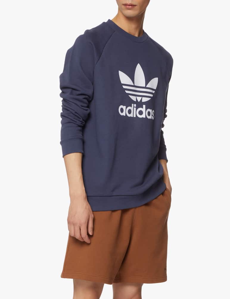 Adidas Originals Felpa girocollo trefoil - blu - immagine 1 Adidas Originals Felpa girocollo trefoil - blu - immagine 1