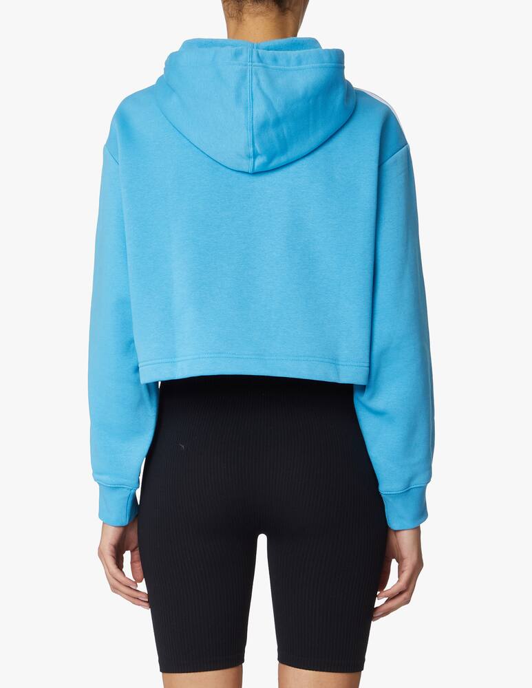 rinascente Adidas Originals Felpa crop in misto cotone - azzurro