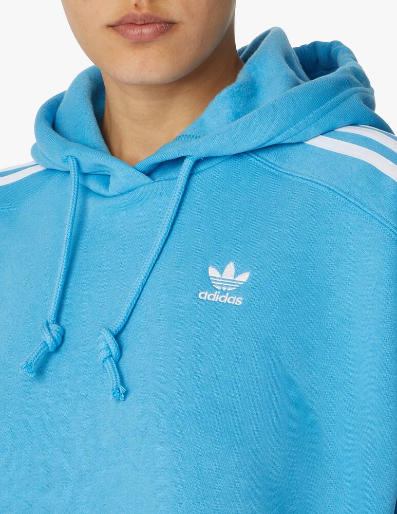 rinascente Adidas Originals Felpa crop in misto cotone - azzurro