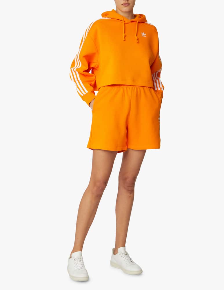 rinascente Adidas Originals Felpa crop in misto cotone - arancione
