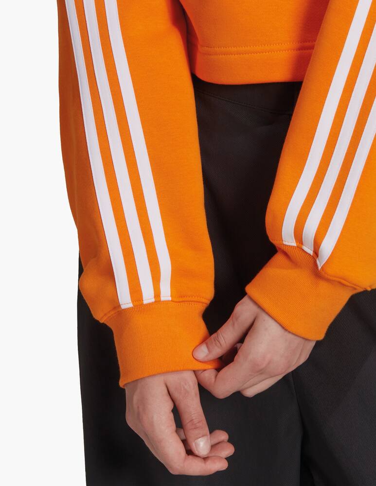 rinascente Adidas Originals Felpa crop in misto cotone - arancione