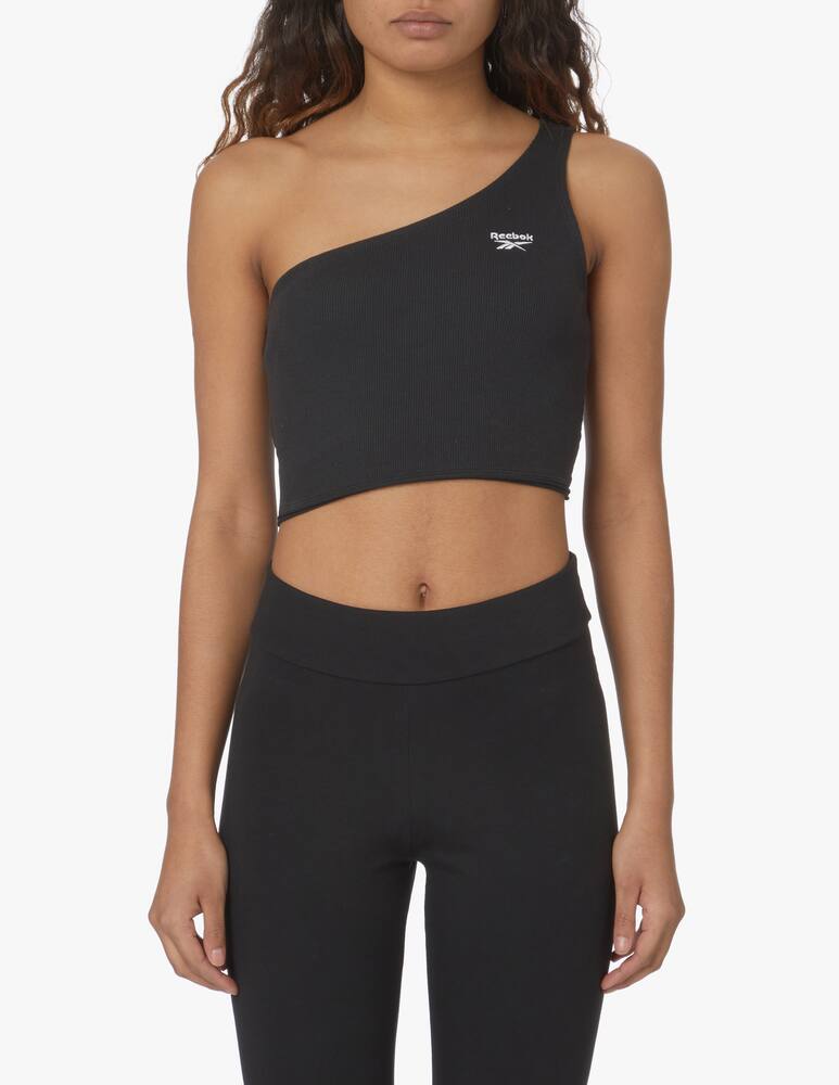 Reebok One-shoulder sports cotton top - black - picture 1 Reebok One-shoulder sports cotton top - black - picture 1