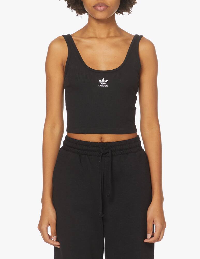 Adidas Originals Top canotta in misto cotone - nero - immagine 1 Adidas Originals Top canotta in misto cotone - nero - immagine 1