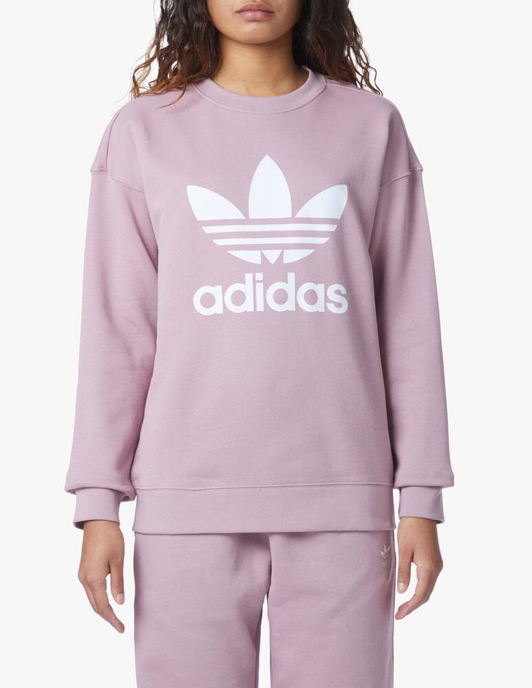Adidas Originals Felpa girocollo in cotone - viola - immagine 1 Adidas Originals Felpa girocollo in cotone - viola - immagine 1