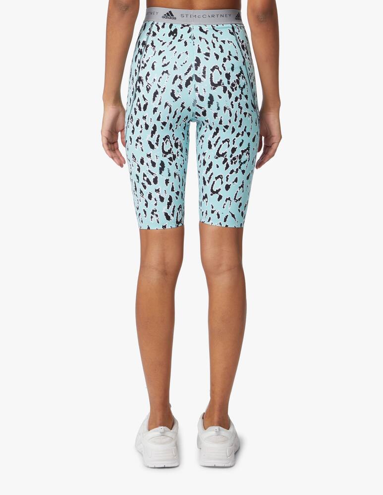 rinascente Adidas Stella McCartney Cyclist shorts with animal print - light blue