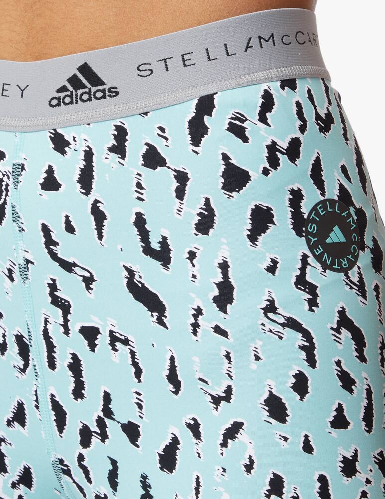 rinascente Adidas Stella McCartney Cyclist shorts with animal print - light blue