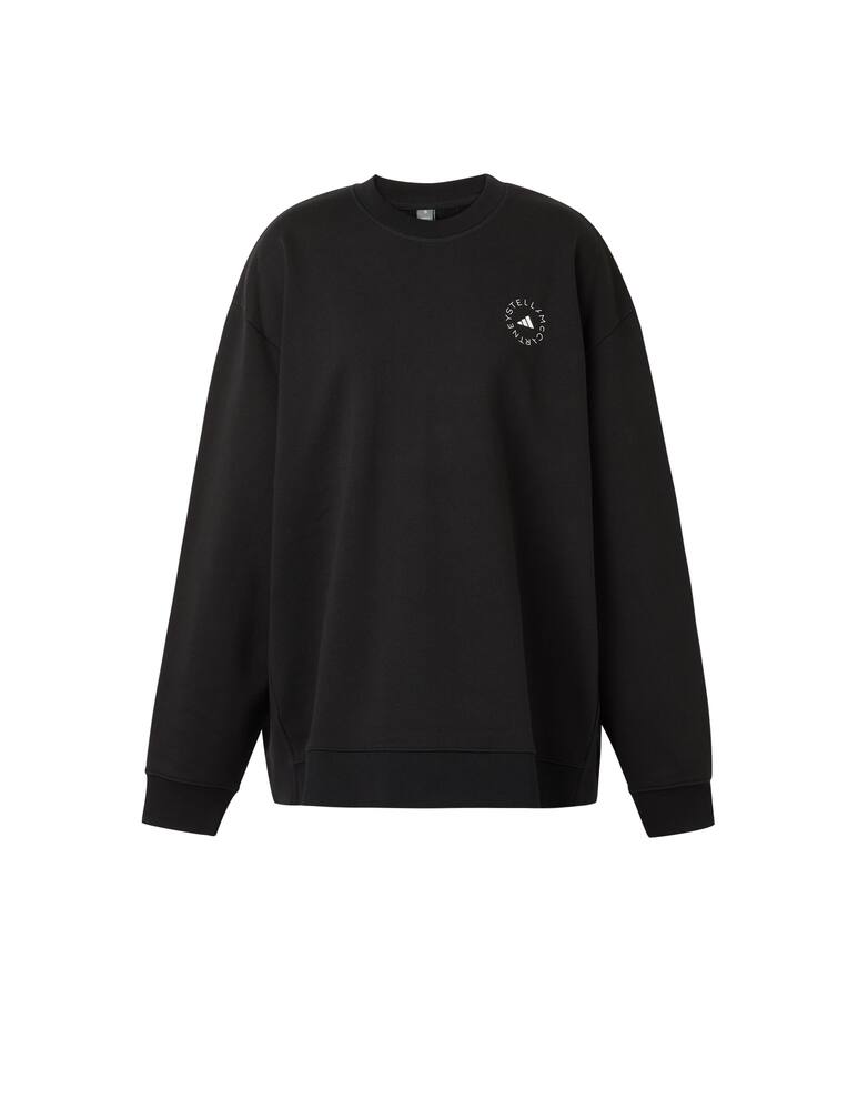 rinascente Adidas Stella McCartney Felpa girocollo in cotone - nero