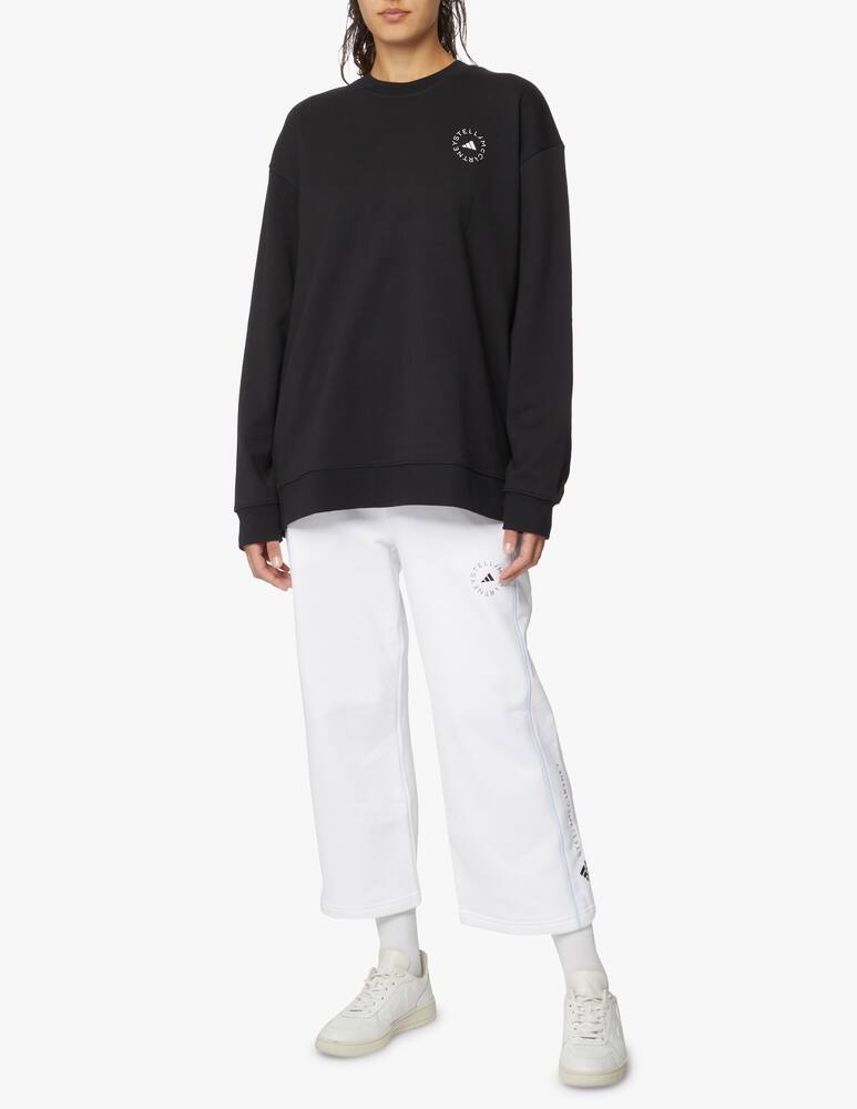 rinascente Adidas Stella McCartney Felpa girocollo in cotone - nero