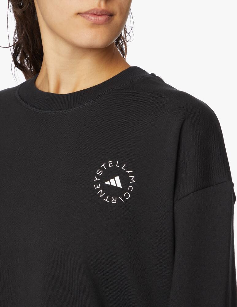 rinascente Adidas Stella McCartney Felpa girocollo in cotone - nero
