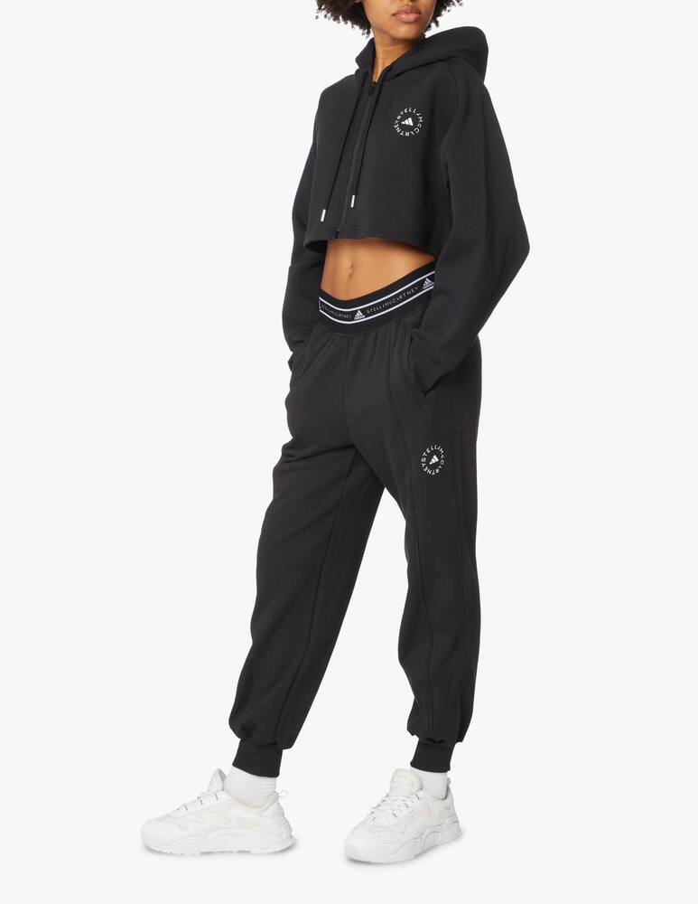 rinascente Adidas Stella McCartney Felpa crop in misto cotone - nero