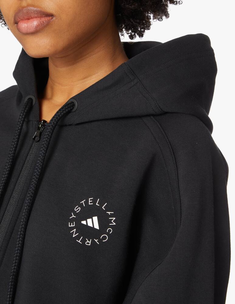 rinascente Adidas Stella McCartney Felpa crop in misto cotone - nero