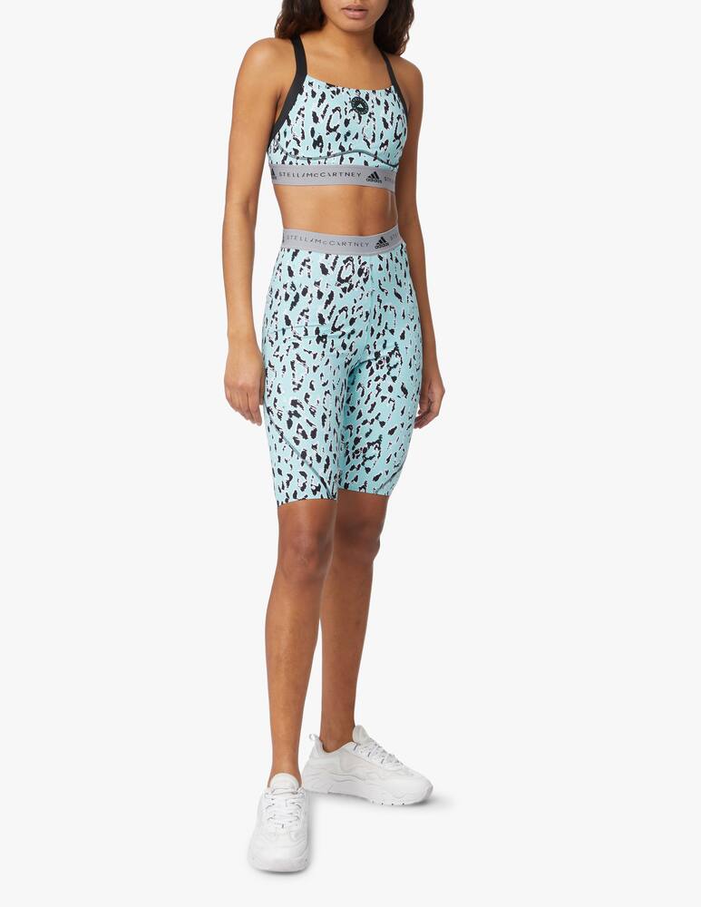 rinascente Adidas Stella McCartney Reggiseno sportivo con stampa animalier - azzurro