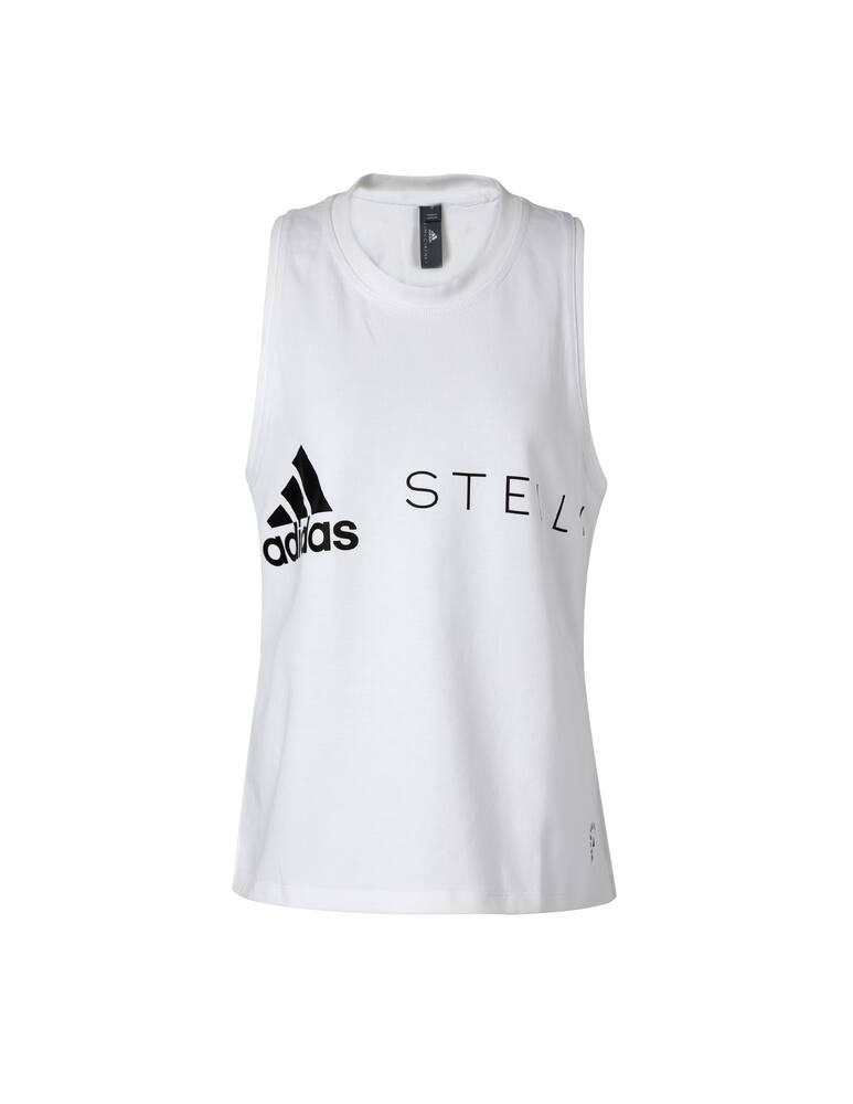 rinascente Adidas Stella McCartney Canotta con logo in misto cotone - bianco