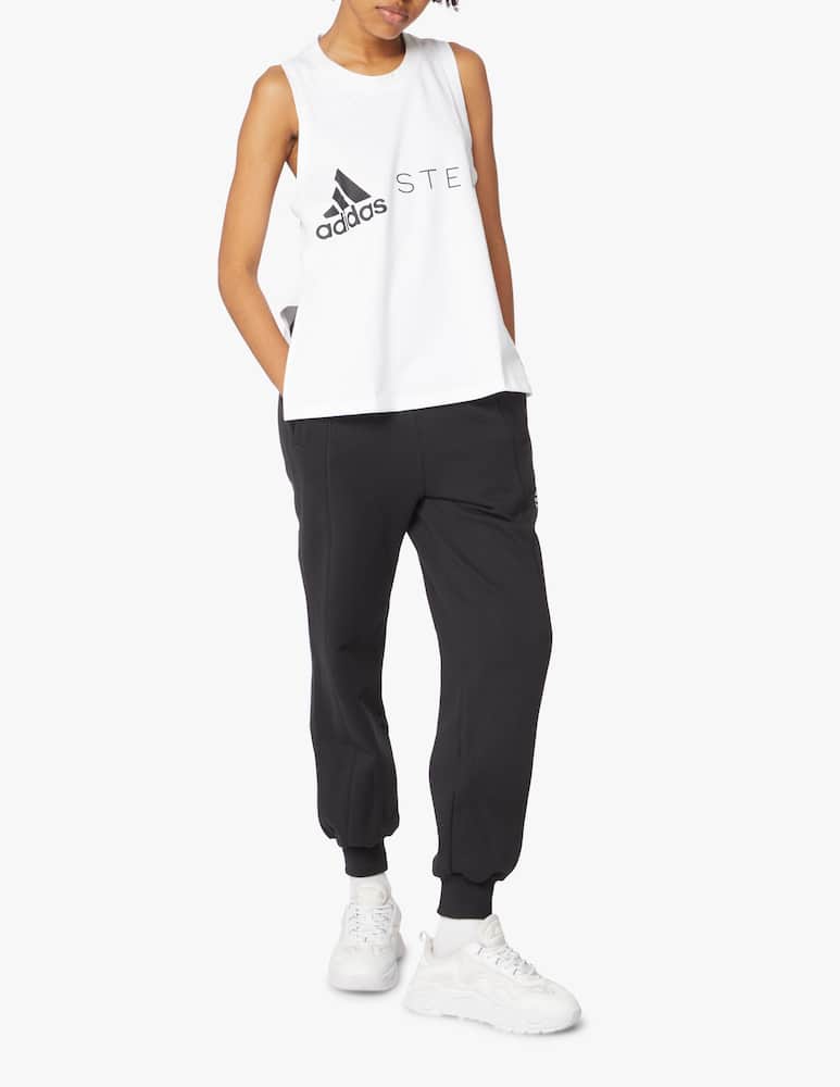 rinascente Adidas Stella McCartney Canotta con logo in misto cotone - bianco
