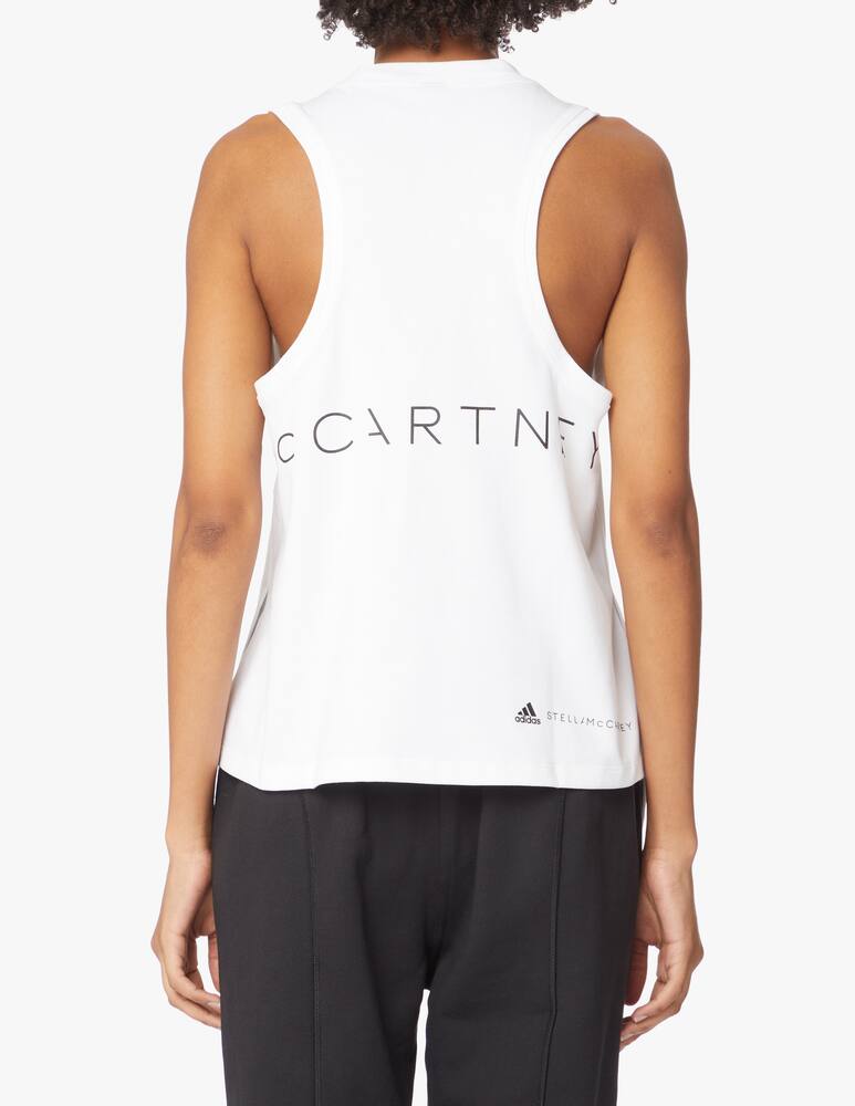 rinascente Adidas Stella McCartney Canotta con logo in misto cotone - bianco