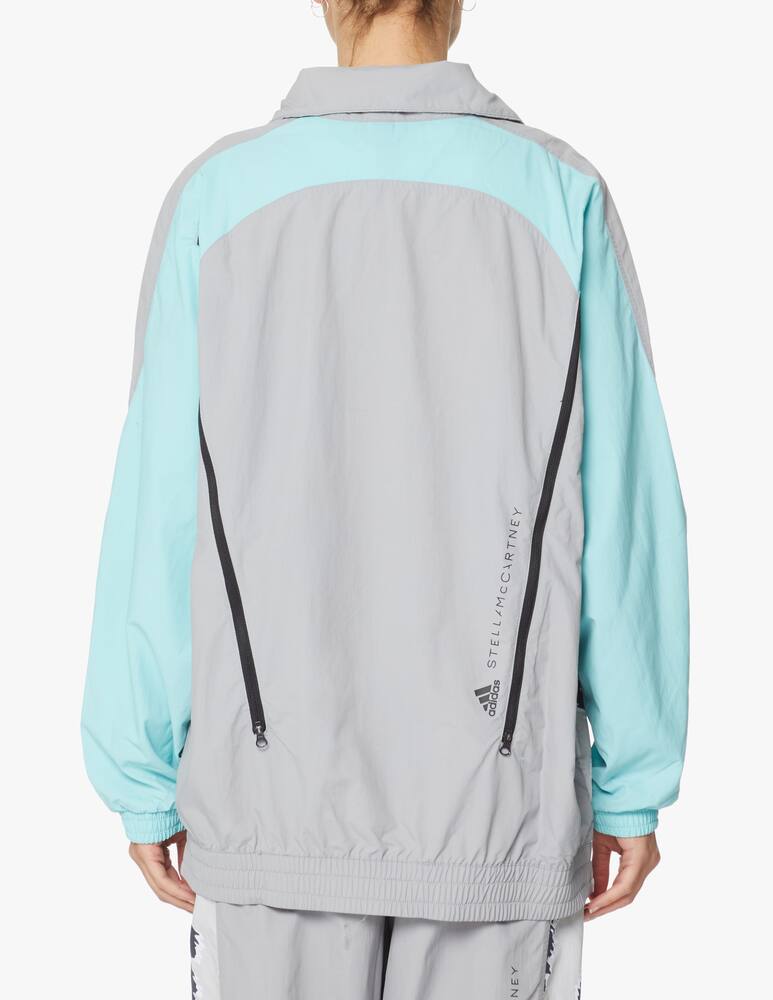 rinascente Adidas Stella McCartney Felpa sportiva in nylon con stampa animalier - grigio