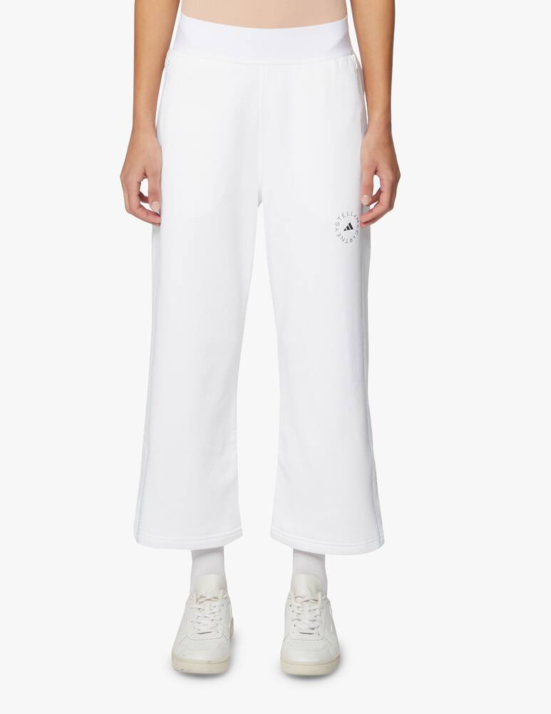 rinascente Adidas Stella McCartney Pantaloni cropped in cotone - bianco