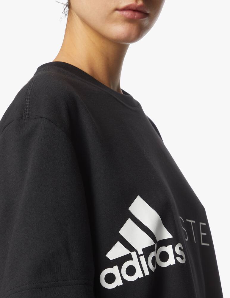 rinascente Adidas Stella McCartney Maglia a maniche lunghe in misto cotone - nero