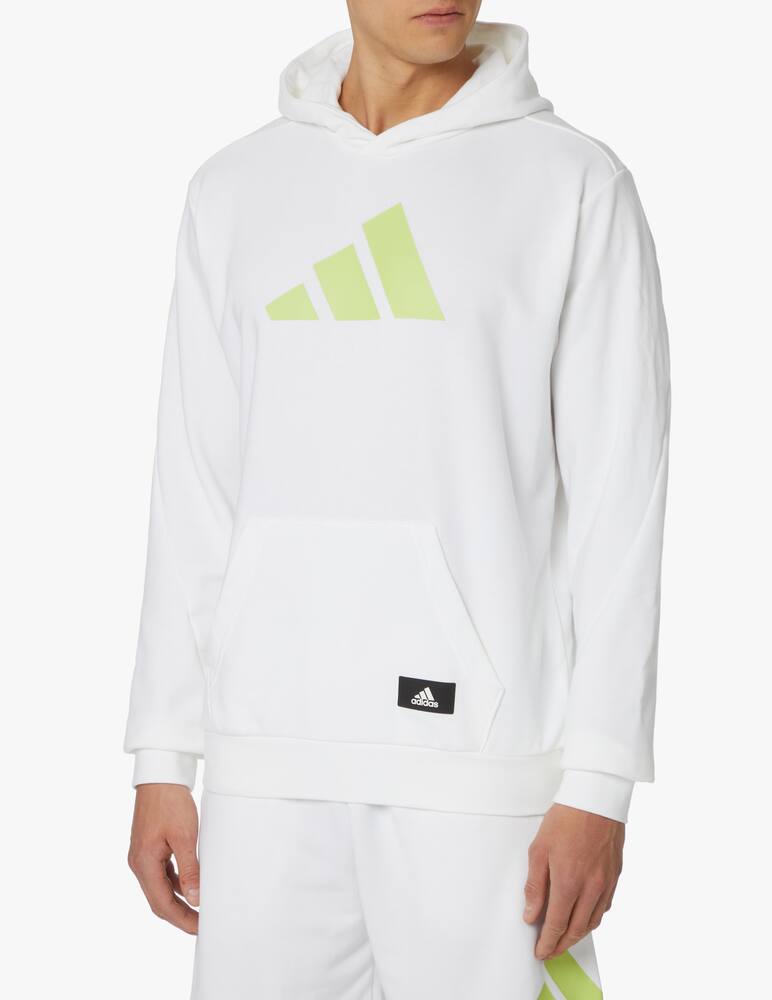 rinascente Adidas Performance Felpa con cappuccio big logo - bianco