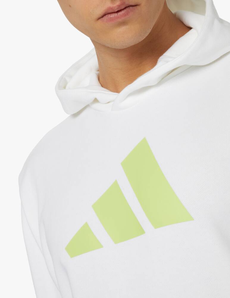 rinascente Adidas Performance Felpa con cappuccio big logo - bianco