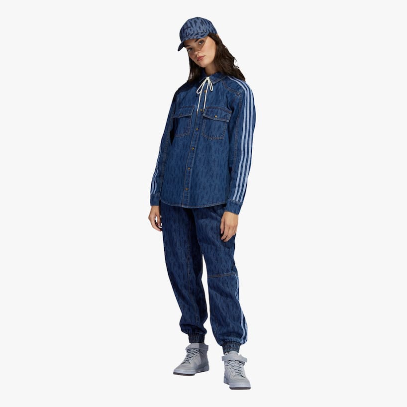 rinascente Adidas Originals Ivy Park Denim Monogram Track Pant