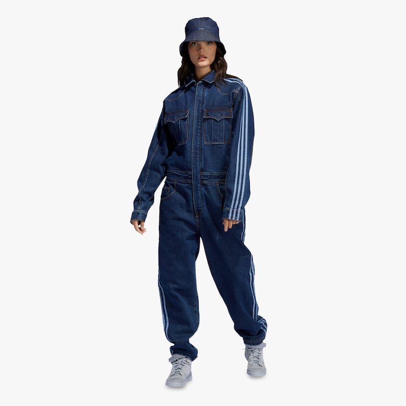 rinascente Adidas Originals Ivy Park Dark Blue Denim Jumpsuit